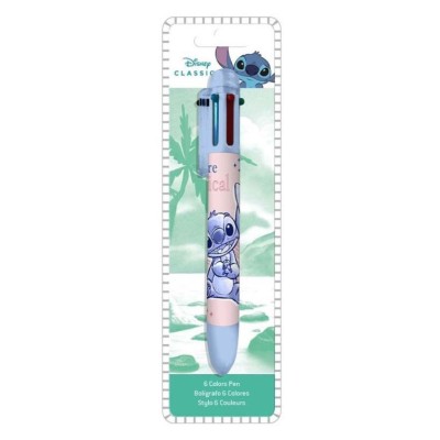 BLISTER C/ ESFEROGRAFICA DISNEY STITCH RETRATIL 6 CORES  