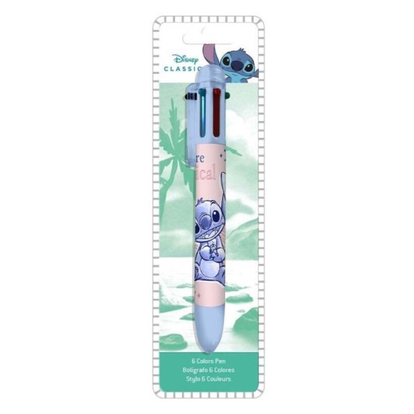 BLISTER C/ ESFEROGRAFICA DISNEY STITCH RETRATIL 6 CORES  