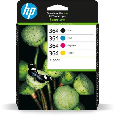KIT 4 TINTEIROS HP 364 (BK/C/M/Y) ORIGINAL