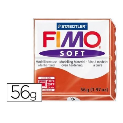 PASTA MODELAR FIMO SOFT 56/57gr. VERMELHO INDIO 24