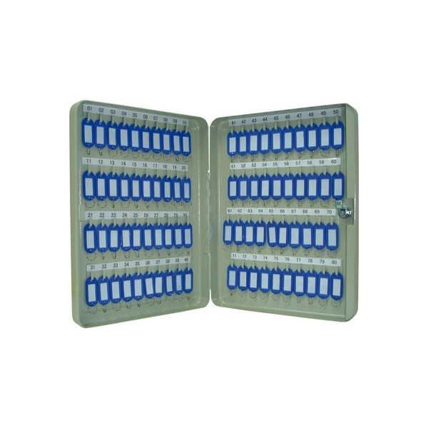 ARMARIO METALICO PORTA CHAVES QC 28x37x6cm P/ 80 CHAVES CINZENTO