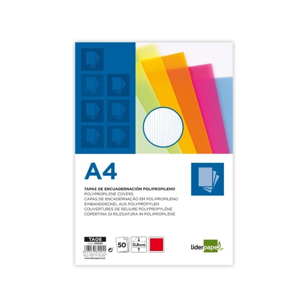 CAPA ENCADERNACAO LP DIN A4 POLIPROPILENO ONDULADO 0,8MM LARANJA 50FLS
