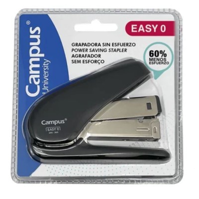 BLISTER C/ AGRAFADOR S/ ESFORÇO CAMPUS EASY 0 (24/6) 20FLS PRETO
