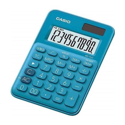 CALCULADORA SECRETARIA CASIO MS7UC AZUL 10 DIG