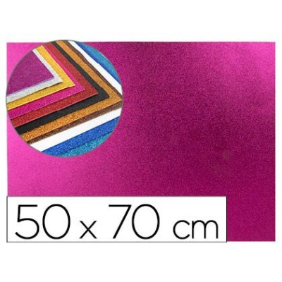 PLACA GOMA EVA 50x70CM ROSA PURPURINA