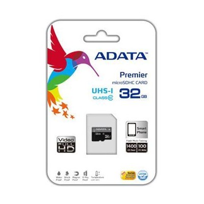 CARTAO DE MEMORIA  ADATA MICRO SDHC 32GB CLASSE 10 C/ADAPTADOR