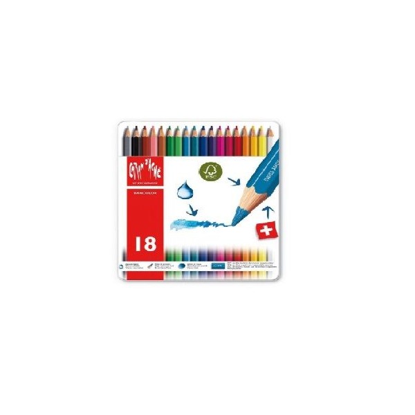 LAPIS DE CORES CARAND'ACHE FANCOLOR C/ Cx METALICA 18CORES