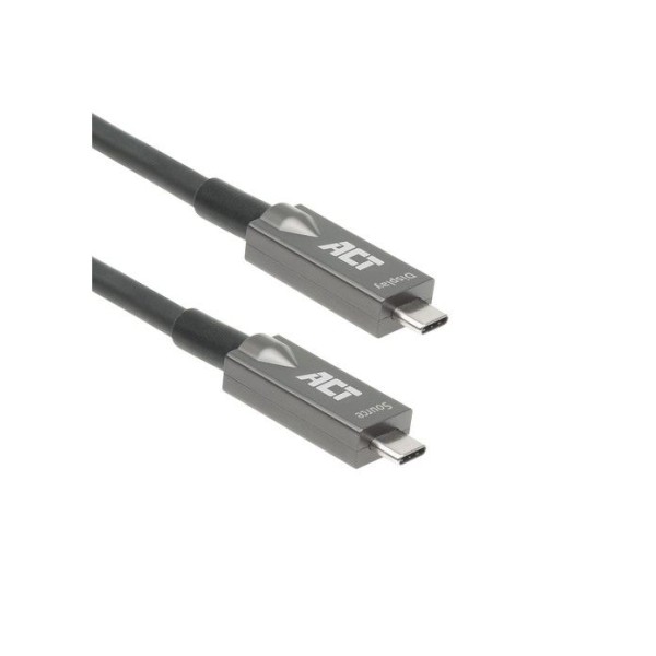 CABO USB-C P/ USB-C  M/M 10MT ACT GEN2 60W 4K @60Hz 10Gbps  - PRETO