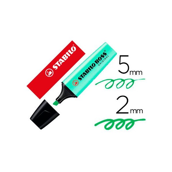 MARCADOR FLUORESCENTE STABILO BOSS 70/116 PASTEL VERDE MENTA