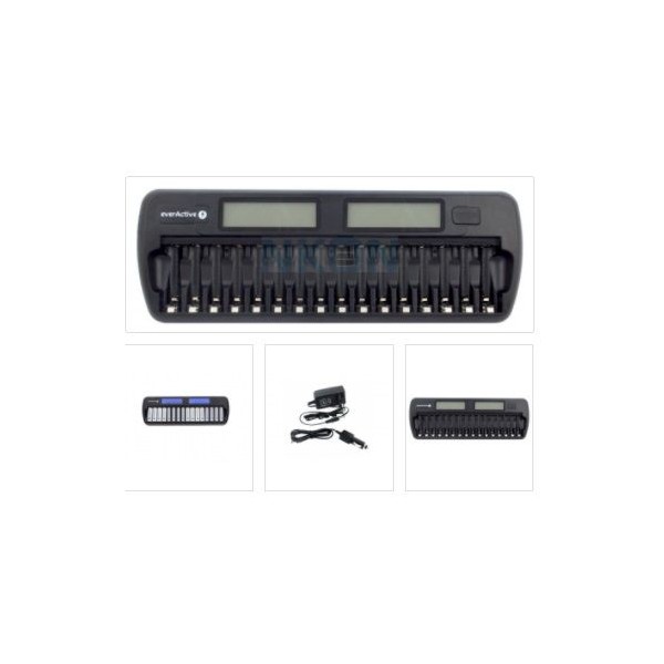 CARREGADOR EVERACTIVE NC1600 PILHAS RECARREGAVEIS AA/AAA ATE 16PILHAS