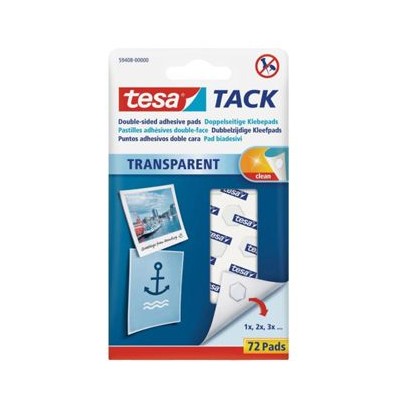 ALMOFADAS BI-ADESIVAS TESA TACK TRANSPARENTES 72UNI