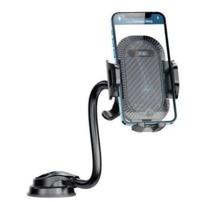 SUPORTE C/ VENTOSA P/ CARRO XO C85 P/ SMARTPHONE 4.7 a 7.2" -  PRETO