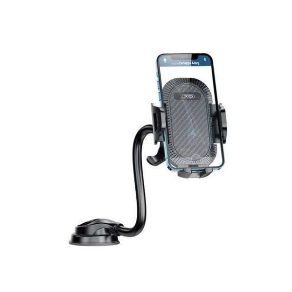 SUPORTE C/ VENTOSA P/ CARRO XO C85 P/ SMARTPHONE 4.7 a 7.2" -  PRETO