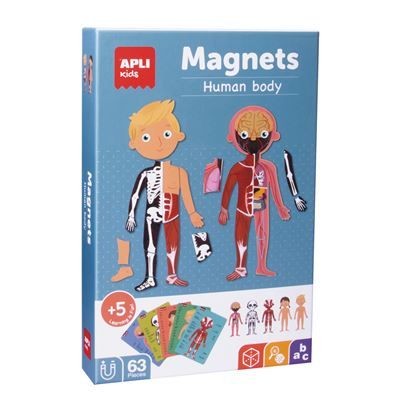 JOGO APLI C/ 63 PEÇAS MAGNETICAS O CORPO HUMANO