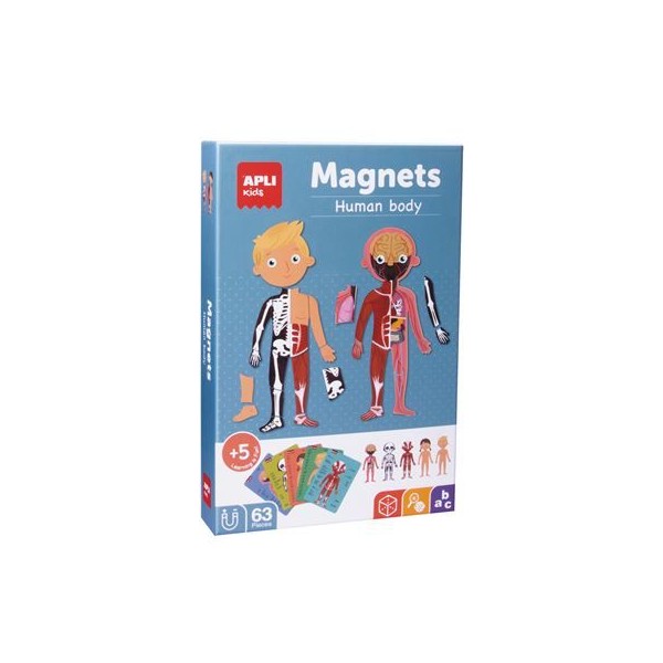 JOGO APLI C/ 63 PEÇAS MAGNETICAS O CORPO HUMANO