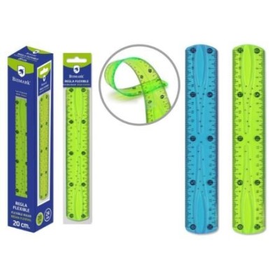 REGUA FLEXIVEL BISMARK 20CM CORES SORTIDAS