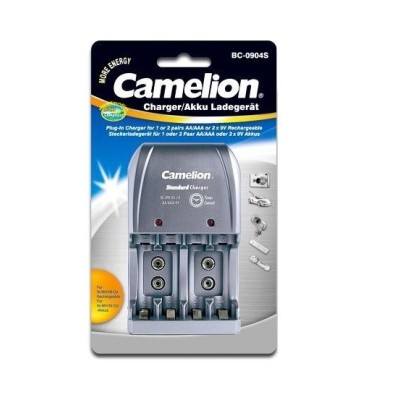 CARREGADOR CAMELION PILHAS RECARREGAVEIS  AA/AAA/ 9V