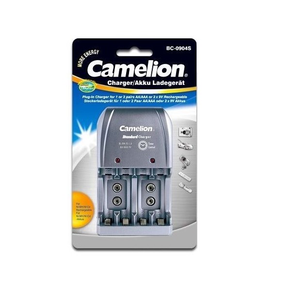 CARREGADOR CAMELION PILHAS RECARREGAVEIS  AA/AAA/ 9V