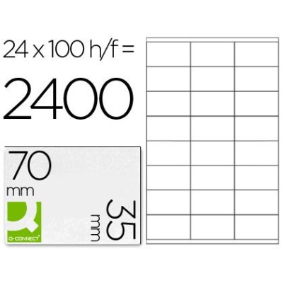 ETIQUETAS BRANCAS  A4 QC 70x35mm 100FLS x 24 ETIQ.