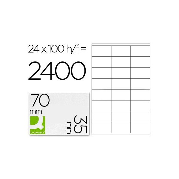 ETIQUETAS BRANCAS  A4 QC 70x35mm 100FLS x 24 ETIQ.