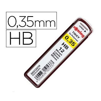 MINAS ROTRING 0.35mm "HB" 12unid.