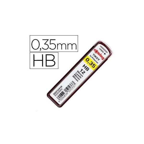 MINAS ROTRING 0.35mm "HB" 12unid.