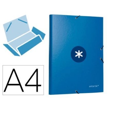 PASTA / CAPA PROJETOS CARTAO RIGIDO ANTARTIK C/ ABAS C/  ELASTICO L40mm AZUL ESCURO