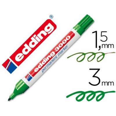 MARCADOR PERMANENTE EDDING 3000 PT-CN 1,5-3MM VERDE