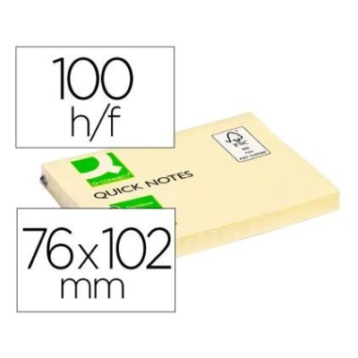 BLOCO NOTAS / POST IT  100/102x75/76mm AMARELO