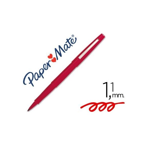 MARCADOR NYLON PAPERMATE FLAIR ORIGINAL "M" VERMELHO