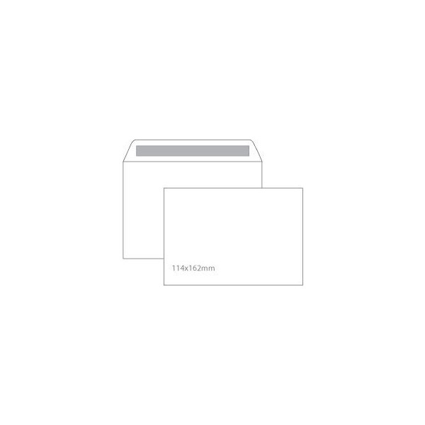 CAIXA 500 ENVELOPES BRANCOS C6 90gr. 114x162mm AUTODEX