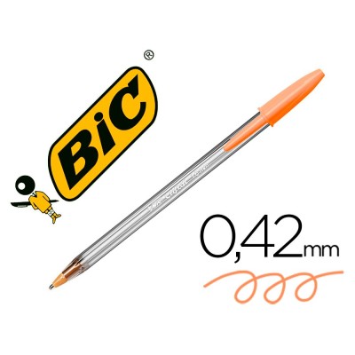 CANETA ESFEROGRAFICA BIC CRISTAL FUN 1.6 LARANJA