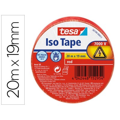 FITA ISOLADORA TESA 19MMx20MT VERMELHO