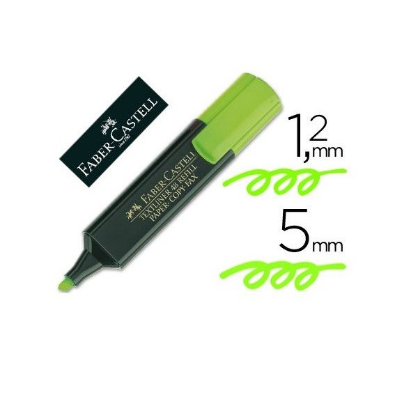 MARCADOR FLUORESCENTE FABER-CASTELL  48-63  VERDE
