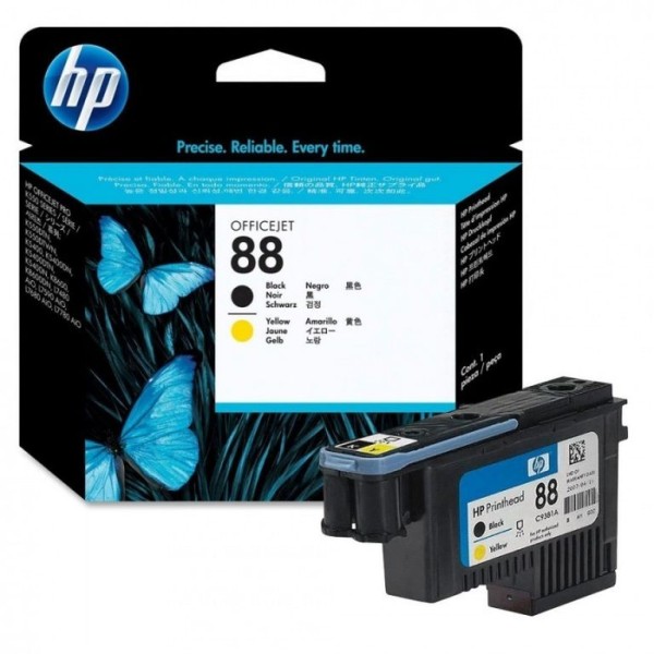 CABEÇA DE IMPRESSAO HP C9381A Nº88 PRETO + AMARELO ORIGINAL