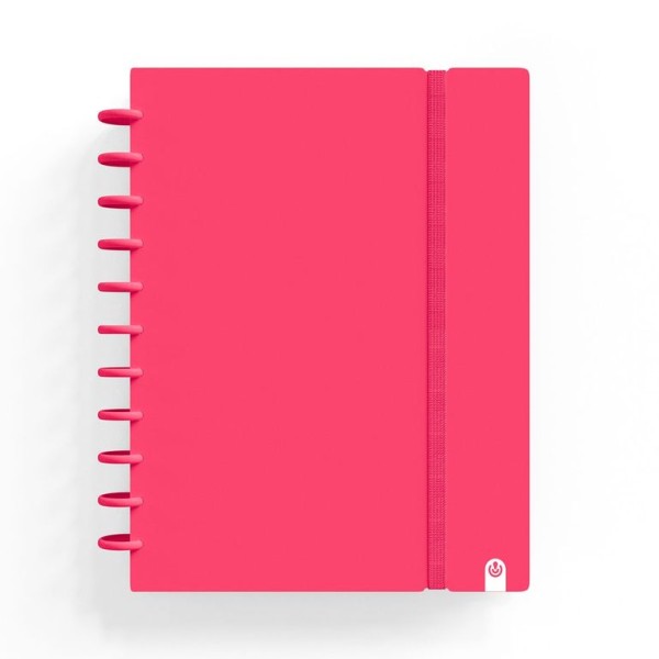 CADERNO INTELIGENTE "CAPA DURA" INGENIOX A4 100gr. 80FLS PAUTADO COR VERMELHO