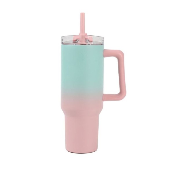 GARRAFA TERMICA I DRINK 1200ML DEGRADE ROSA/VERDE