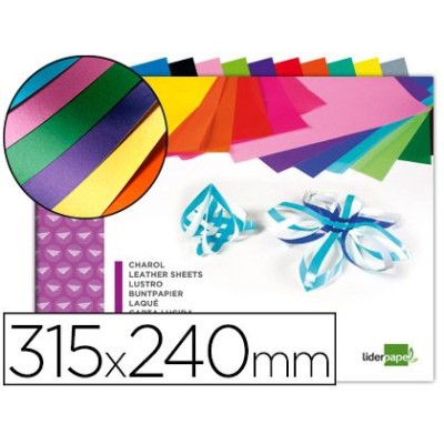 BLOCO TRABALHOS MANUAIS PAPEL LUSTRO A4 FOLIO 315x240mm 10 FOLHAS SORTIDO