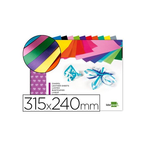 BLOCO TRABALHOS MANUAIS PAPEL LUSTRO A4 FOLIO 315x240mm 10 FOLHAS SORTIDO