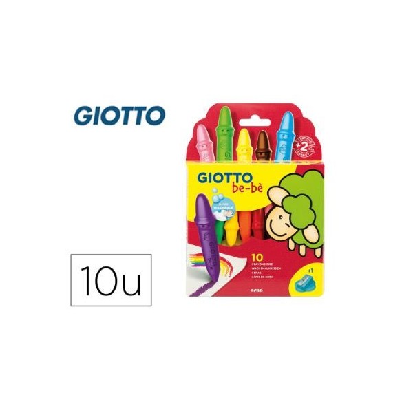 LAPIS CERA COLORIDOS GIOTTO BEBE (10 CORES)