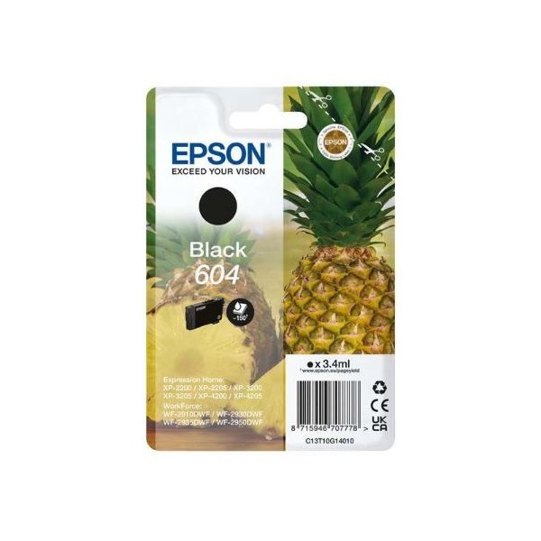 TINTEIRO EPSON 604 PRETO ORIGINAL