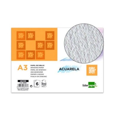 PAPEL AGUARELA LP DIN A3 300gr. 6 FLS