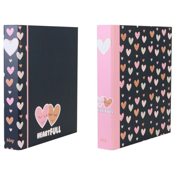 PASTA ARQUIVO ANCOR B´LOG HEARTS L/E 40MM 4 ARGOLAS SORTIDO