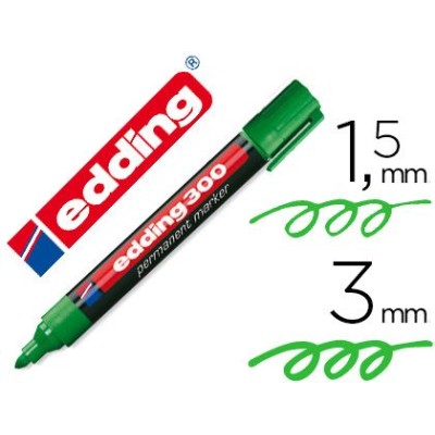 MARCADOR PERMANENTE EDDING 300 PT-CN 1,5-3MM VERDE