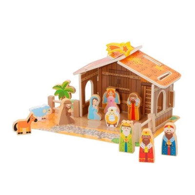 PRESEPIO DE MADEIRA C/ 20 PECAS