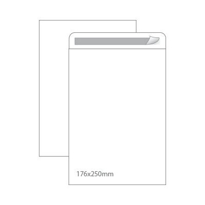 CAIXA 250 ENVELOPES SACO BRANCO B5 90gr. 175/176x250mm AUTODEX