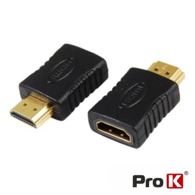 ADAPTADOR PROK HDMI (F) / (M) DOURADO