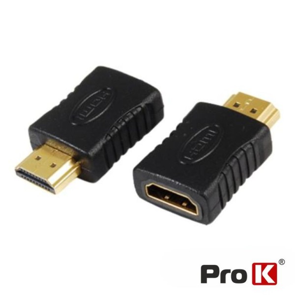 ADAPTADOR PROK HDMI (F) / (M) DOURADO