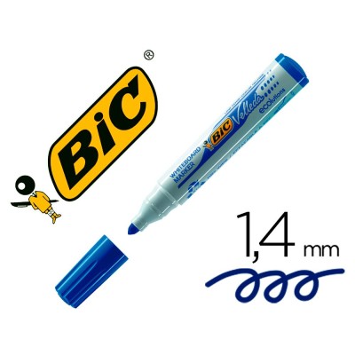 MARCADOR QUADRO BRANCO BIC VELLEDA 1701-06 BICO GROSSO AZUL