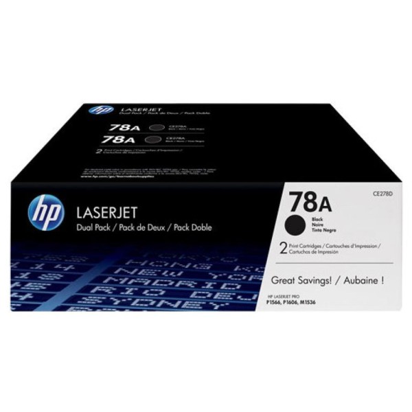 TONER HP CE278AD 2,1K ORIGINAL PACK DUPLO